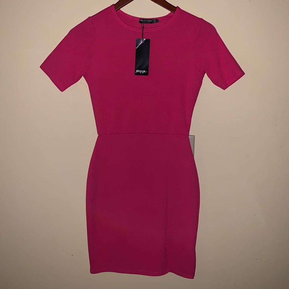 Nasty Gal - Size 4 - Pink Stretch Pullover Dress- New With Tags